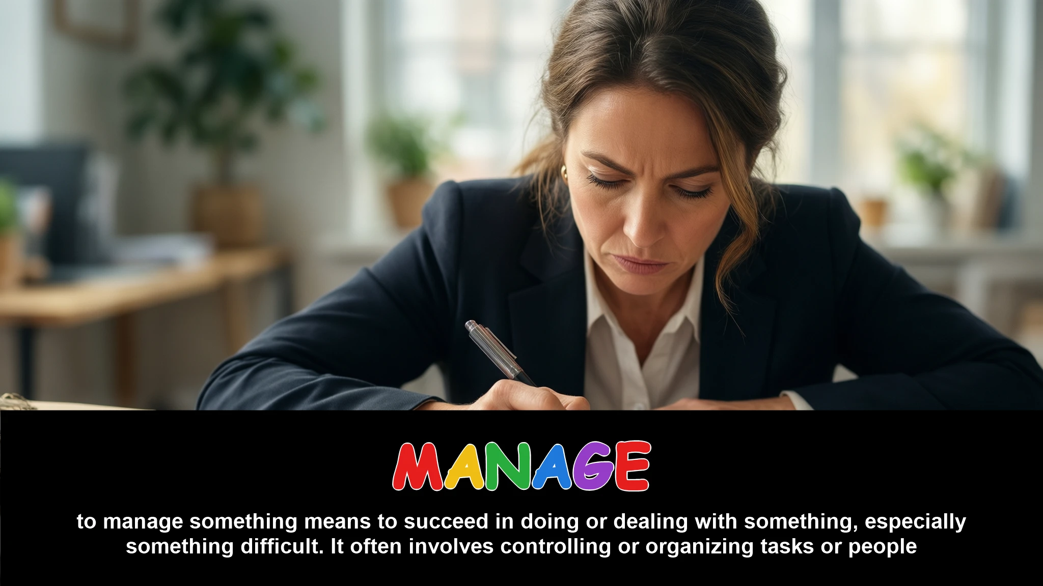 English Illustration for manage